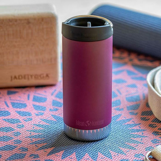 Klean Kanteen Tkwide Μπουκάλι Θερμός Ανοξείδωτο BPA Free 355ml Purple Potion με Καλαμάκι