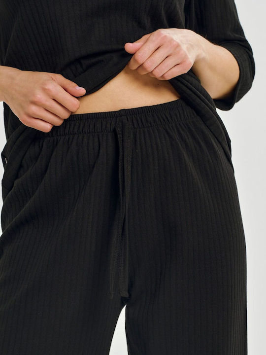 Taro Summer Women's Pyjama Set Black
