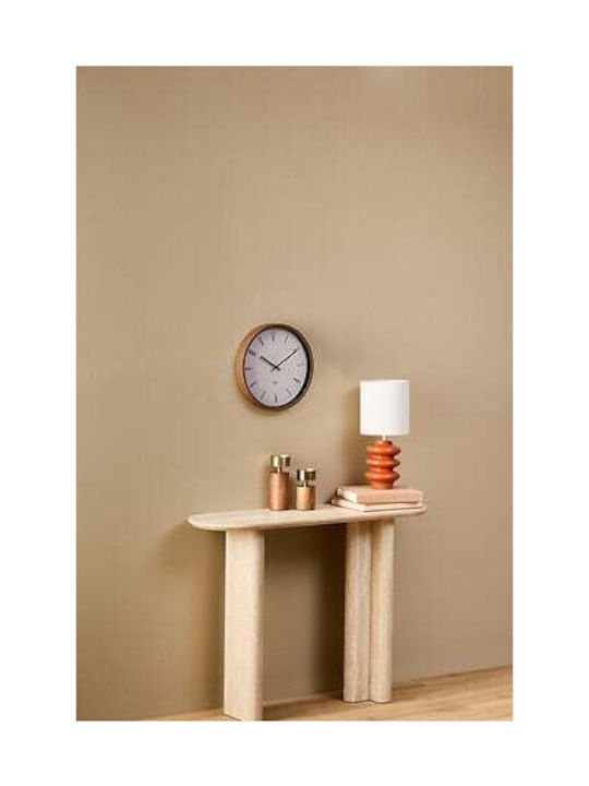 Atmosphera Wall Clock Wooden White Ø35cm