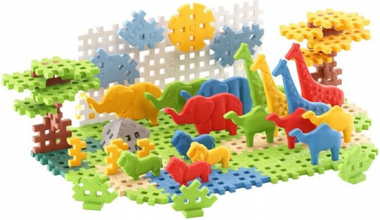 Marioinex Safari Animals Building Blocks for 3+ Years 100 Pieces