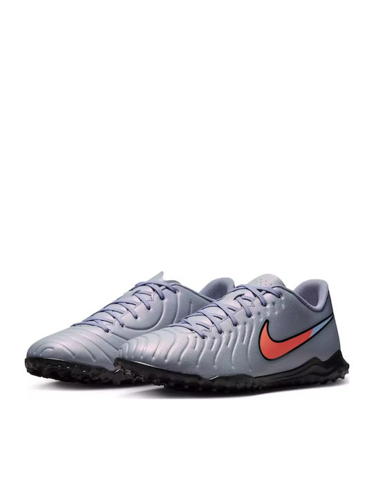 Nike Tiempo Legend 10 Club Football Shoes with Molded Cleats Silver
