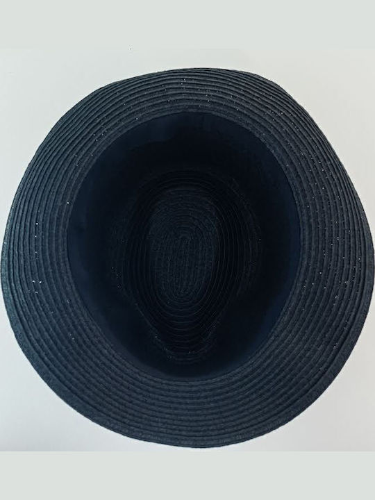 Brims and Trims Γυναικείο Ψάθινο Καπέλο Καβουράκι Μαύρο