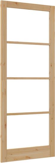 Ușă de Interior din Sticlă Orkdal 93x232x4 cm Lemn Masiv de Pin