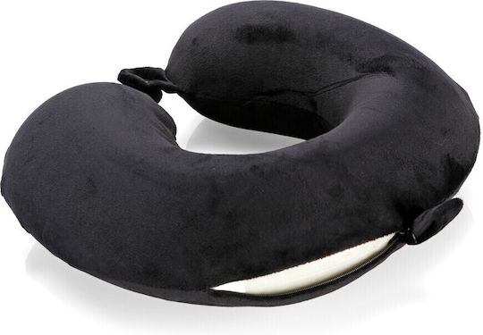Lampa Μαξιλαράκι Ταξιδίου Μαξιλαράκι Memory Foam Μαύρο
