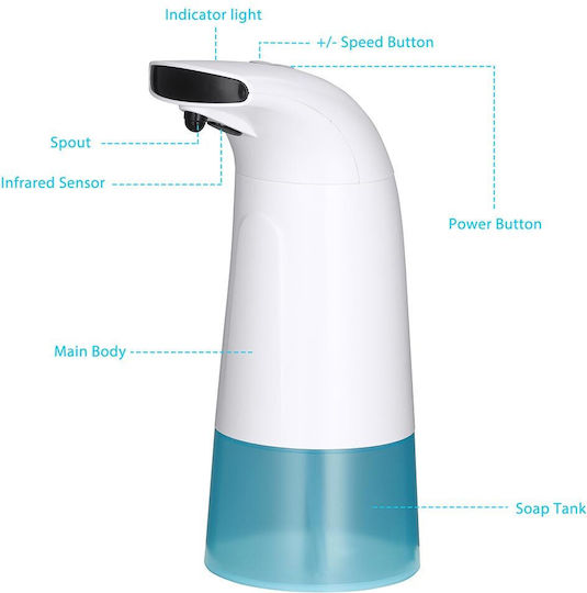 Bakaji Spender Kunststoff mit automatischem Spender Weiß 270ml