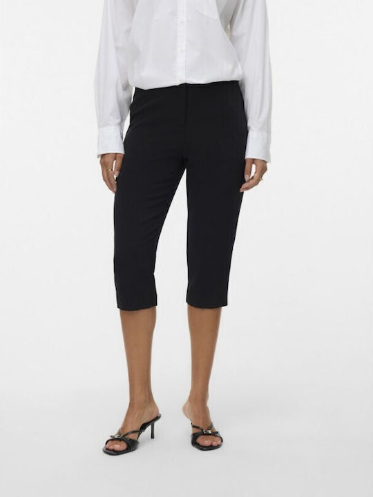 Women's Fabric Capri Trousers Black