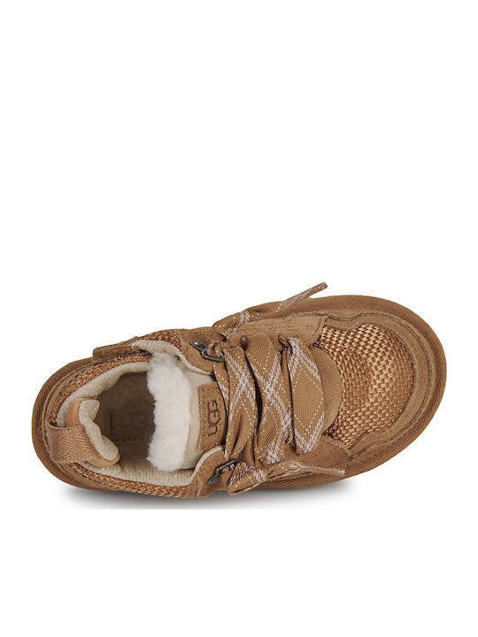 Adidași Copii Inalți Cu Închidere Hoop & Loop Maro