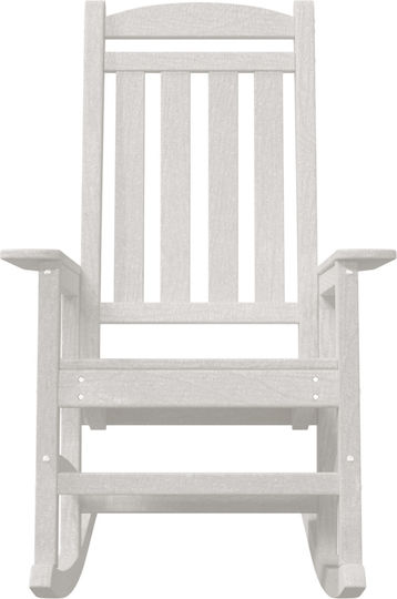 Schaukelstuhl Hölzernes White 70x92x108εκ.
