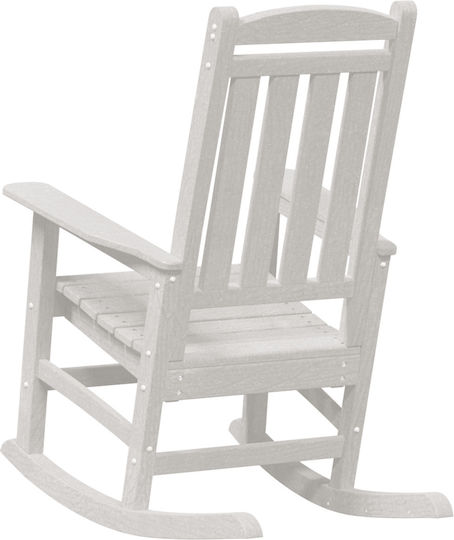 Schaukelstuhl Hölzernes White 70x92x108εκ.