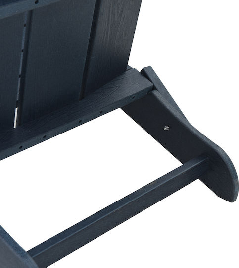 Outdoor Chair Wooden Adirondack Navy Blue 74.5x80.5x90cm