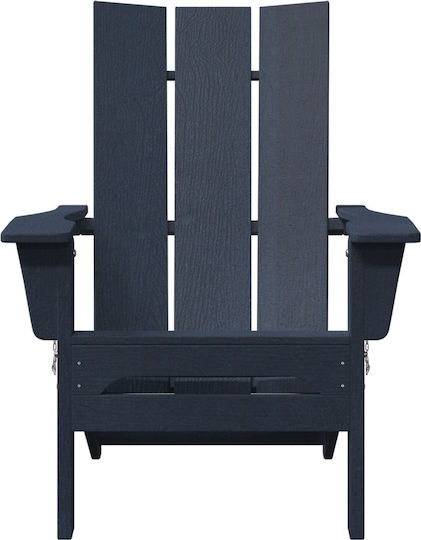 Outdoor Chair Wooden Adirondack Navy Blue 74.5x80.5x90cm