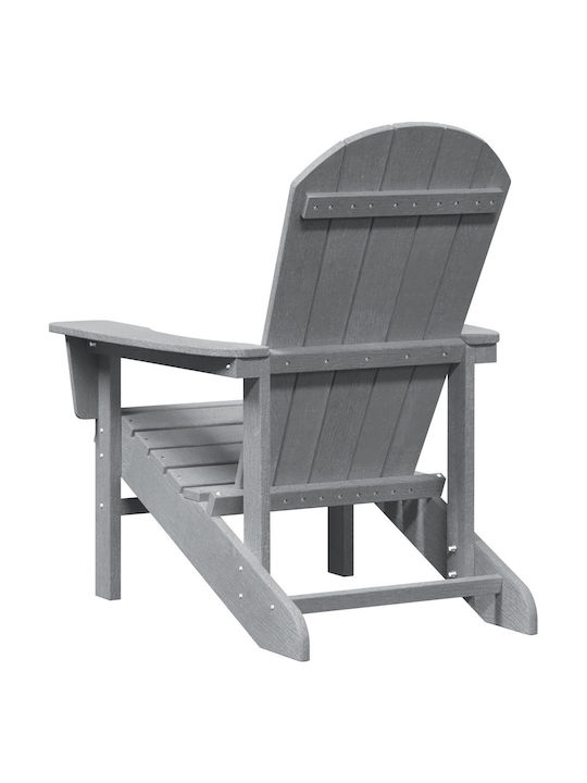 Градински Стол Пластмасов Adirondack Светлосив 74x82x91см