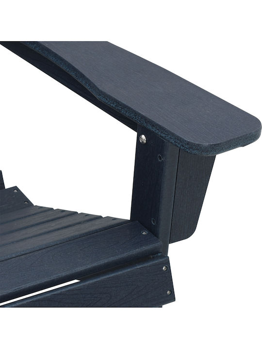Градински Стол Дървен Adirondack Тъмносин 74x82x91см