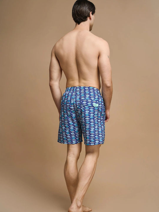 Blue Litore Costum De Baie Bărbatesc Pantaloni Scurți Albastru