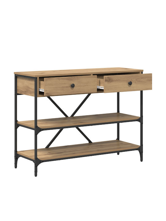 Wooden Console Table Walnut L100xW34.5xH75cm