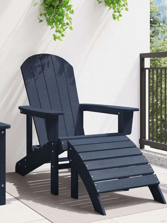 Șezlong Lemn Adirondack Albastru Marin 75x83x92cm