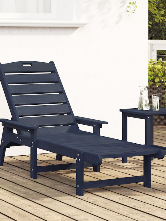 Ξαπλώστρα Πλαστική Navy Μπλε 162x53x98.5εκ.