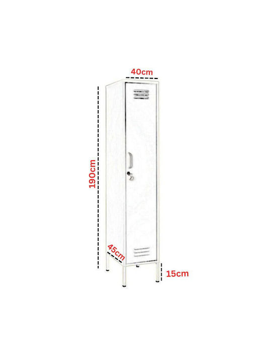 Dulap Unic Metalic Cu Posibilitate De Blocare 40x45x190cm
