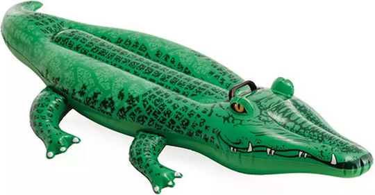 Intex Gator Παιδικό Φουσκωτό Ride On Θαλάσσης Κροκόδειλος με Χειρολαβές Πράσινο 168x86cm