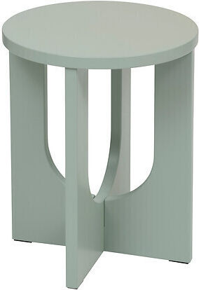Round Side Table Bloom Wooden Patina Green M40xD40cm