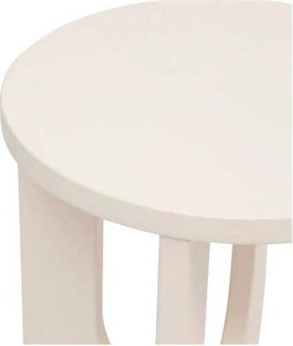 Rundes Beistelltisch Holz Ivory M40xL40xH50,5cm