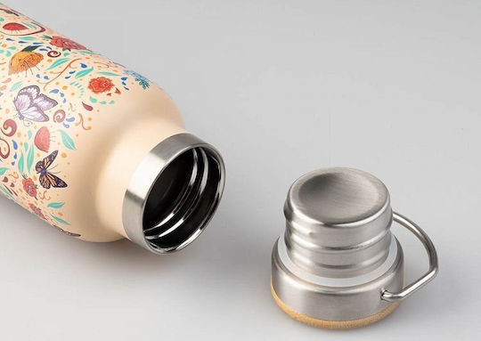 Grupo Erik Bottle Thermos Stainless Steel 500ml Frida Kahlo Viva La Vida with Handle