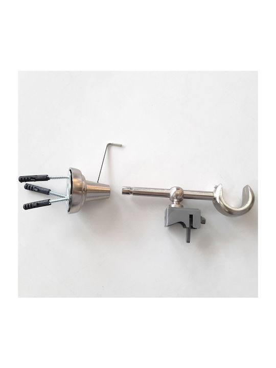 Import Hellas Metallic Curtain Pole No3 Double with Rail Φ25mm 140cm Oxide
