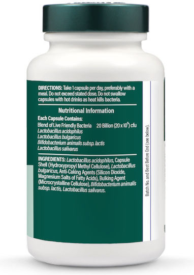 Holland & Barrett 20 Billion Live Friendly Bacteria Συμπλήρωμα με Προβιοτικά 60 κάψουλες