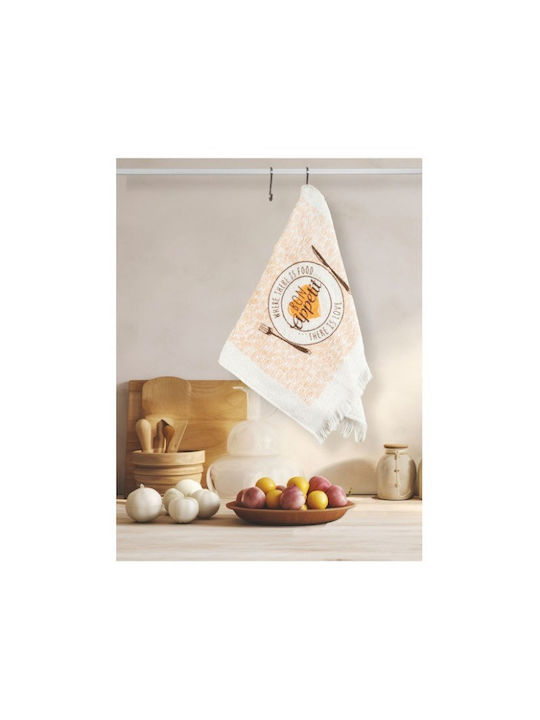 Flamingo Tea Towel from 100% Cotton in White Colour 38x63cm