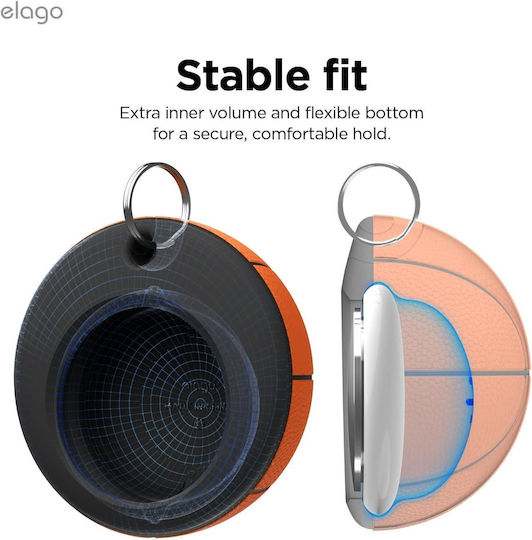 Elago Case Silicone for AirTag in Orange color