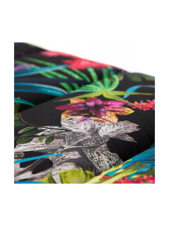 Garden Chair Cushion with Backrest Multicolour Leaf