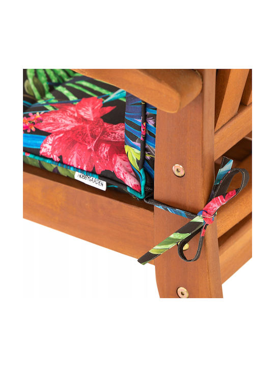 Garden Chair Cushion with Backrest Multicolour Leaf