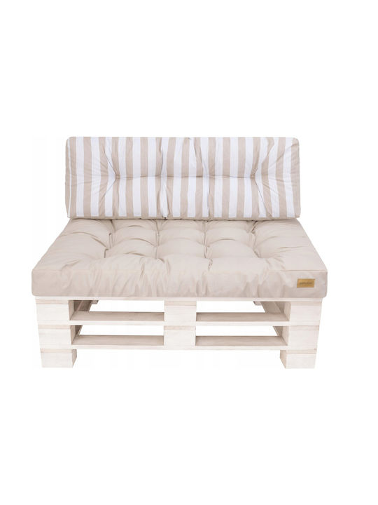 Garden Chair Cushion with Backrest Ecru