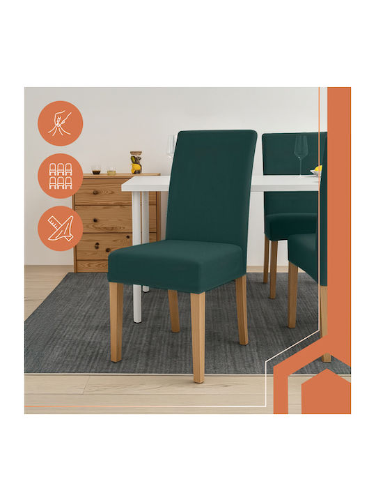 Ruhhy Elastic Cover for Chair Green 65x40cm 6pcs