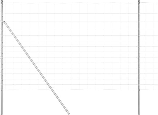vidaXL Verzinkter Silber Drahtzaun 1,6x25m