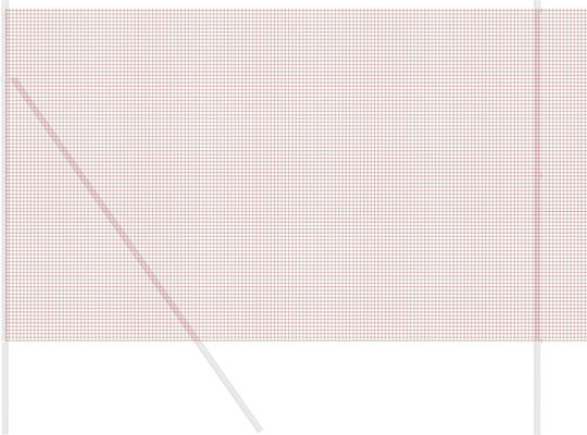 vidaXL Zaun Drahtgeflecht Rot 1.5x10m