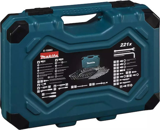 Makita Βαλίτσα με 221 Εργαλεία