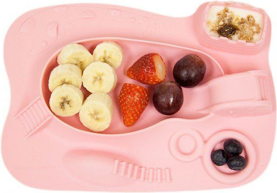 Marcus & Marcus Baby Food Plate made of Silicone Pink