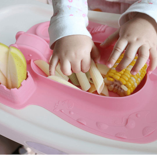 Marcus & Marcus Baby Food Plate made of Silicone Pink