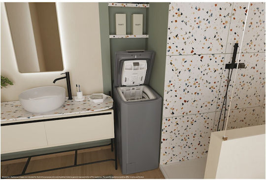 Candy Toplader-Waschmaschine 8kg 1200 Umdrehungen Gray TCA283DR2-S