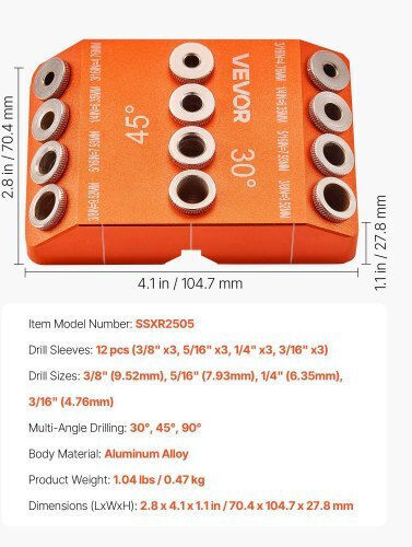 Vevor ZJJDJDZKDXQJZMC5X001V0 Guide Power Tools Set of 12pcs