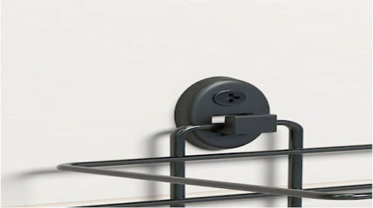 Femmit Set 12 Spice Jars 550ml 3 Metal Racks Spoons Wall Mounted or Countertop Self-Adhesive or Screws Matte Black