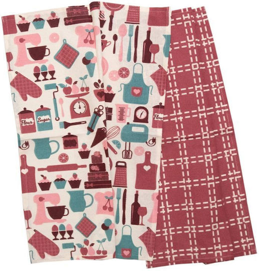 Viopros Tea Towel from 100% Cotton 40x60cm 2 Pieces