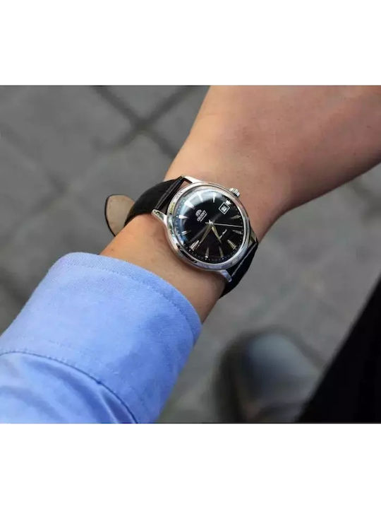 Orient Classic Ανδρικό Ρολόι 38mm Αυτόματο με Μαύρο Δερμάτινο Λουράκι