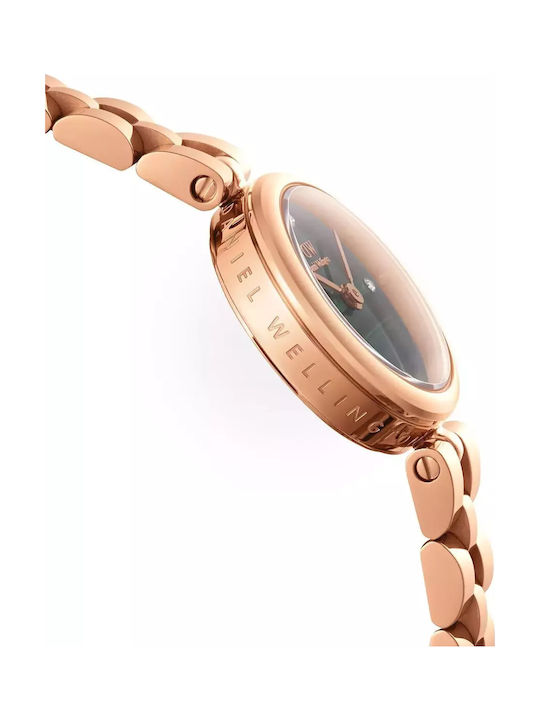 Daniel Wellington Lumine Γυναικείο Ρολόι 22mm Μπαταρίας με Ροζ Χρυσό Μεταλλικό Μπρασελέ