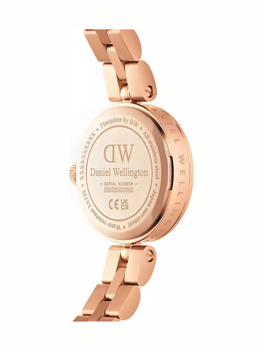 Daniel Wellington Lumine Γυναικείο Ρολόι 22mm Μπαταρίας με Ροζ Χρυσό Μεταλλικό Μπρασελέ