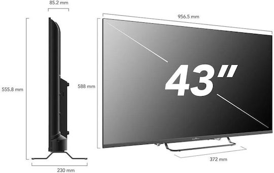 Smart Tech Смарт Телевизор 43" 4K UHD QLED 43QG02V HDR (2024)