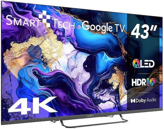Smart Tech Смарт Телевизор 43" 4K UHD QLED 43QG02V HDR (2024)