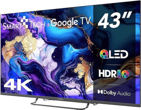 Smart Tech Смарт Телевизор 43" 4K UHD QLED 43QG02V HDR (2024)