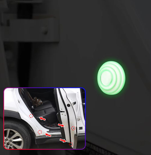 Anti-Vibration Phosphorescent Silicone Car Stickers Doors Hood & Trunk Set 10 Pieces Tc-247